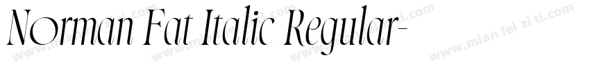 Norman Fat Italic Regular字体转换
